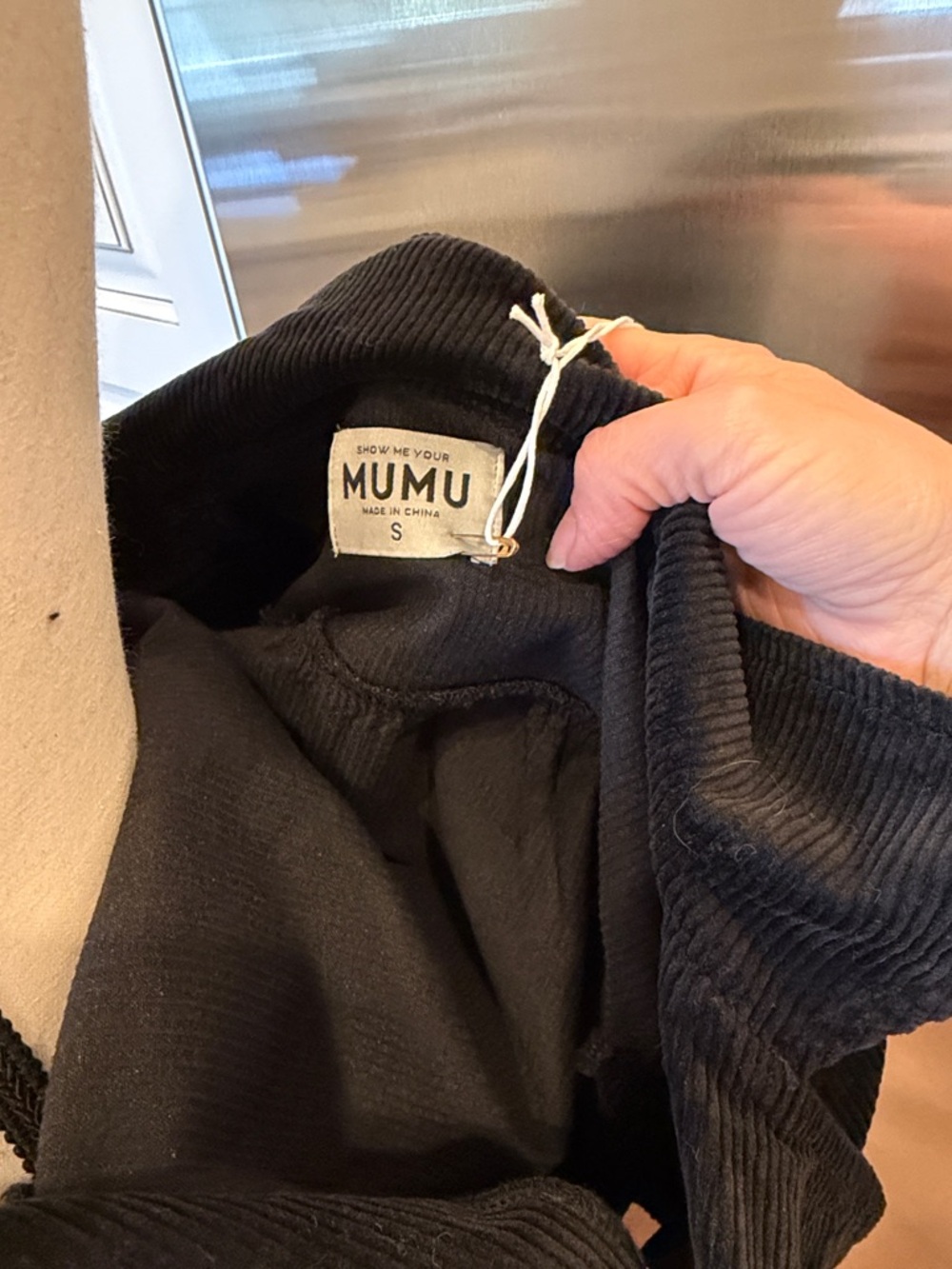 Show Me Your MuMu Black Mini Shirt Dress with Buckle Belt - Picture 7 of 7